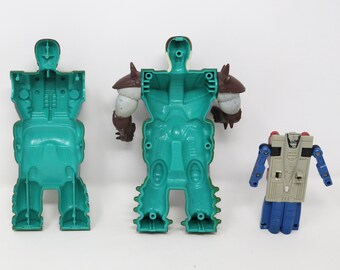 Lot 2 Figurines Transformers Pretenders Gunrunner Vintage Hasbro G1 - Occasion