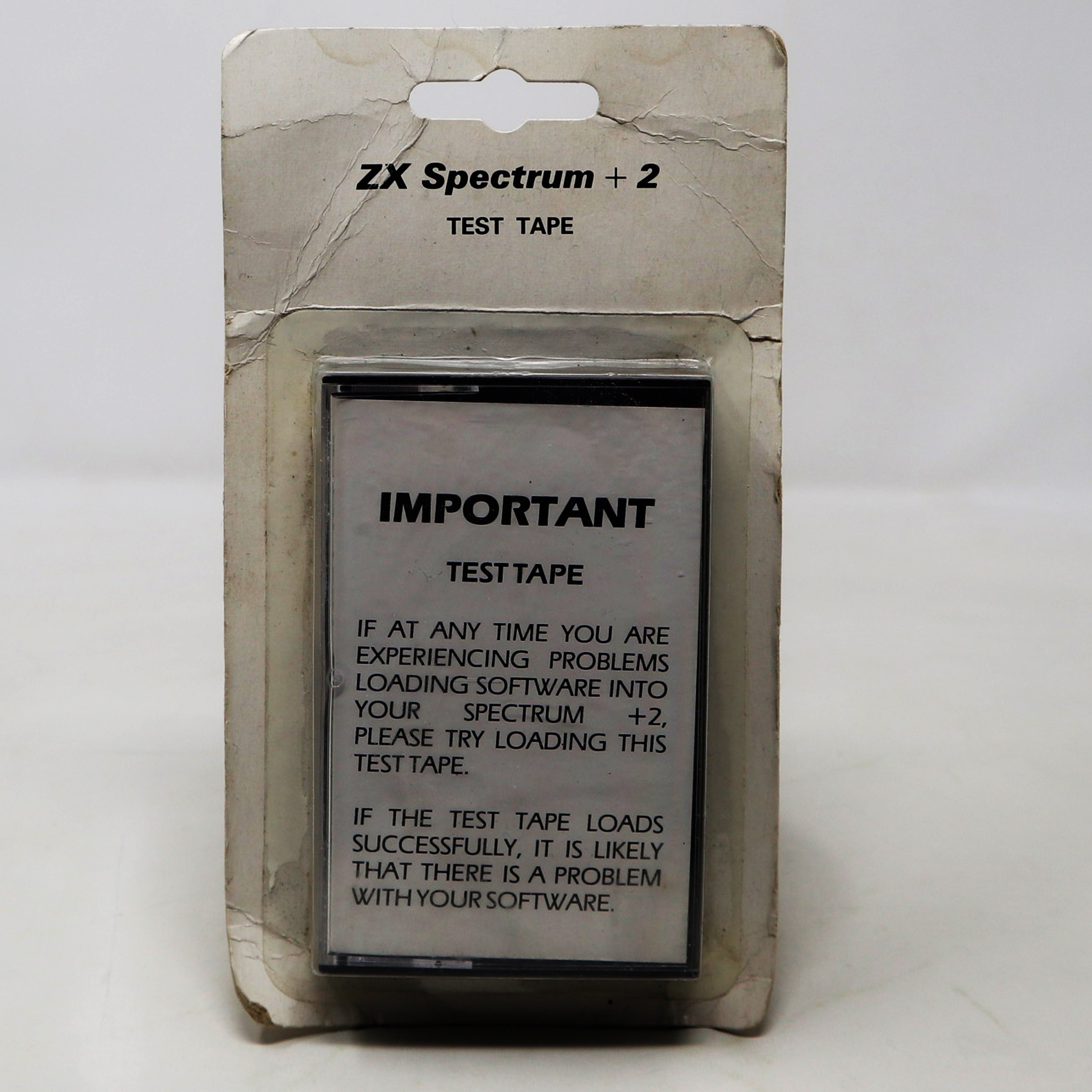 Vintage ZX Spectrum +2 Test Tape Cassette Tape for Problems