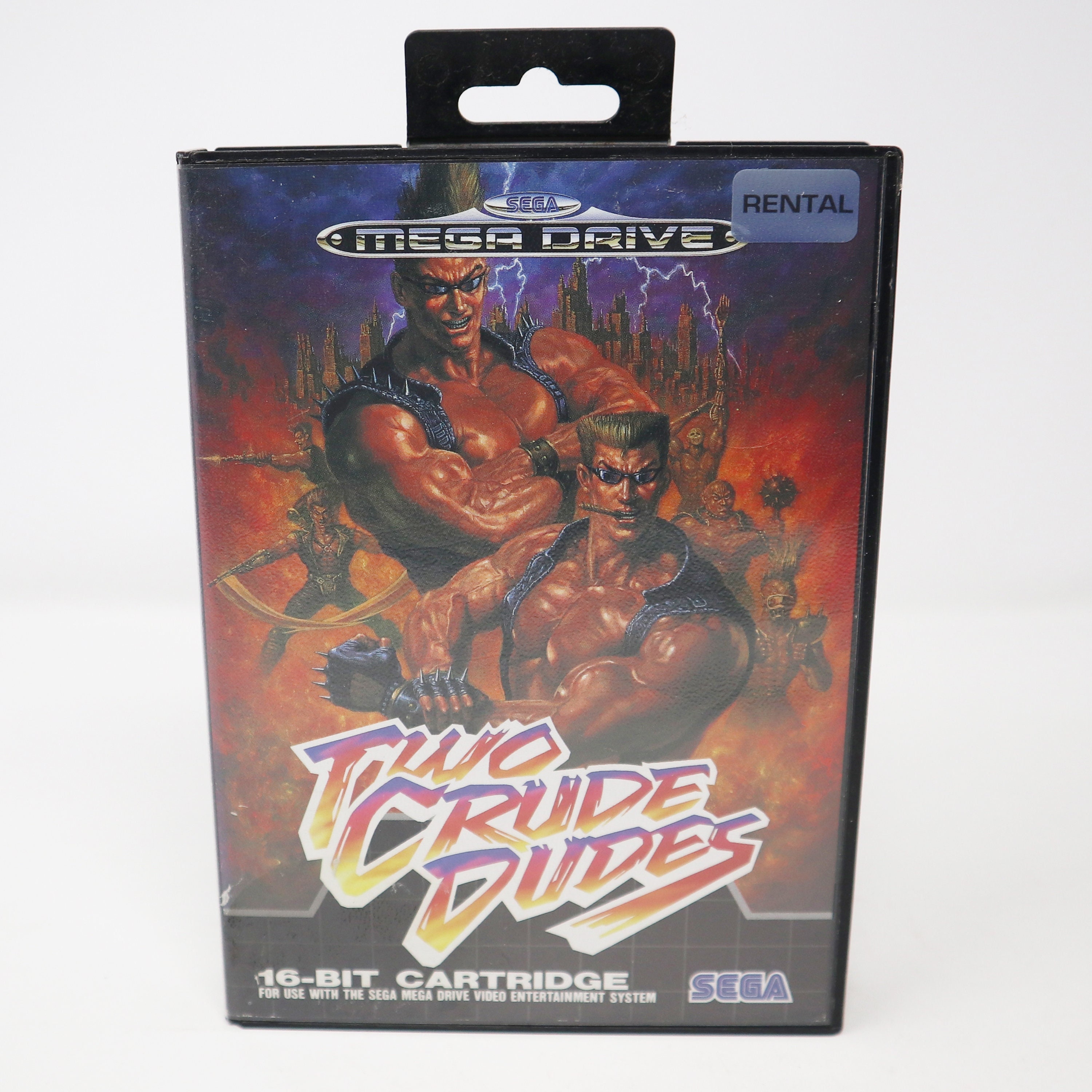 Vintage 1992 90s Sega Mega Drive Megadrive Two Crude Dudes 16-bit