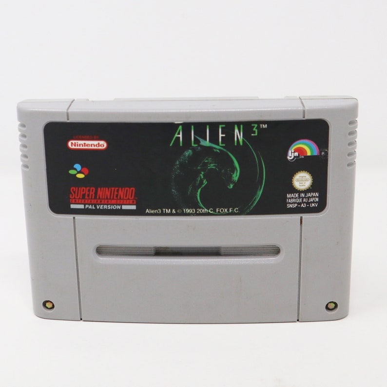 Vintage 1993 90s Super Nintendo Entertainment System SNES Alien 3 ...