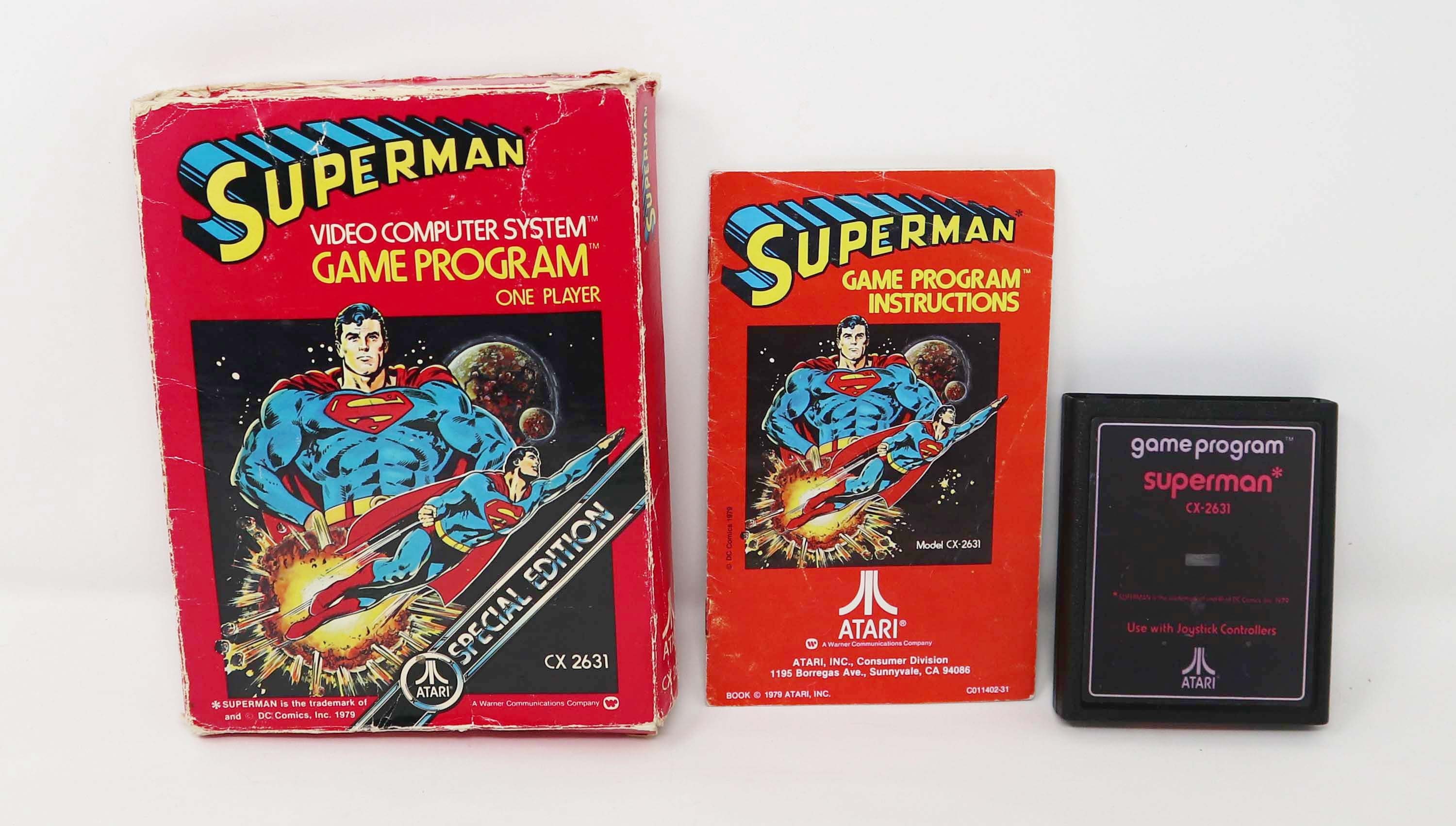 ファミコン　ジャンカラ Vintage 1979 70s Atari CX 2631 Special Edition Superman