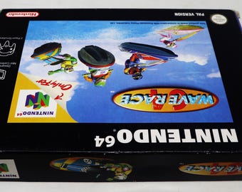 Vintage 1996 90s Nintendo 64 N64 Wave Race 64 Video Game Boxed Pal