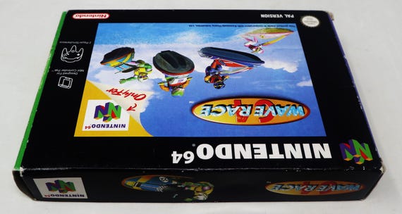 Vintage 1996 90s Nintendo 64 N64 Wave Race 64 Video Game Boxed Pal