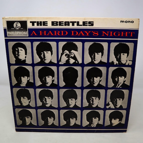 Vintage 1964 60s EMI Parlophone Records the Beatles - A Hard Day's