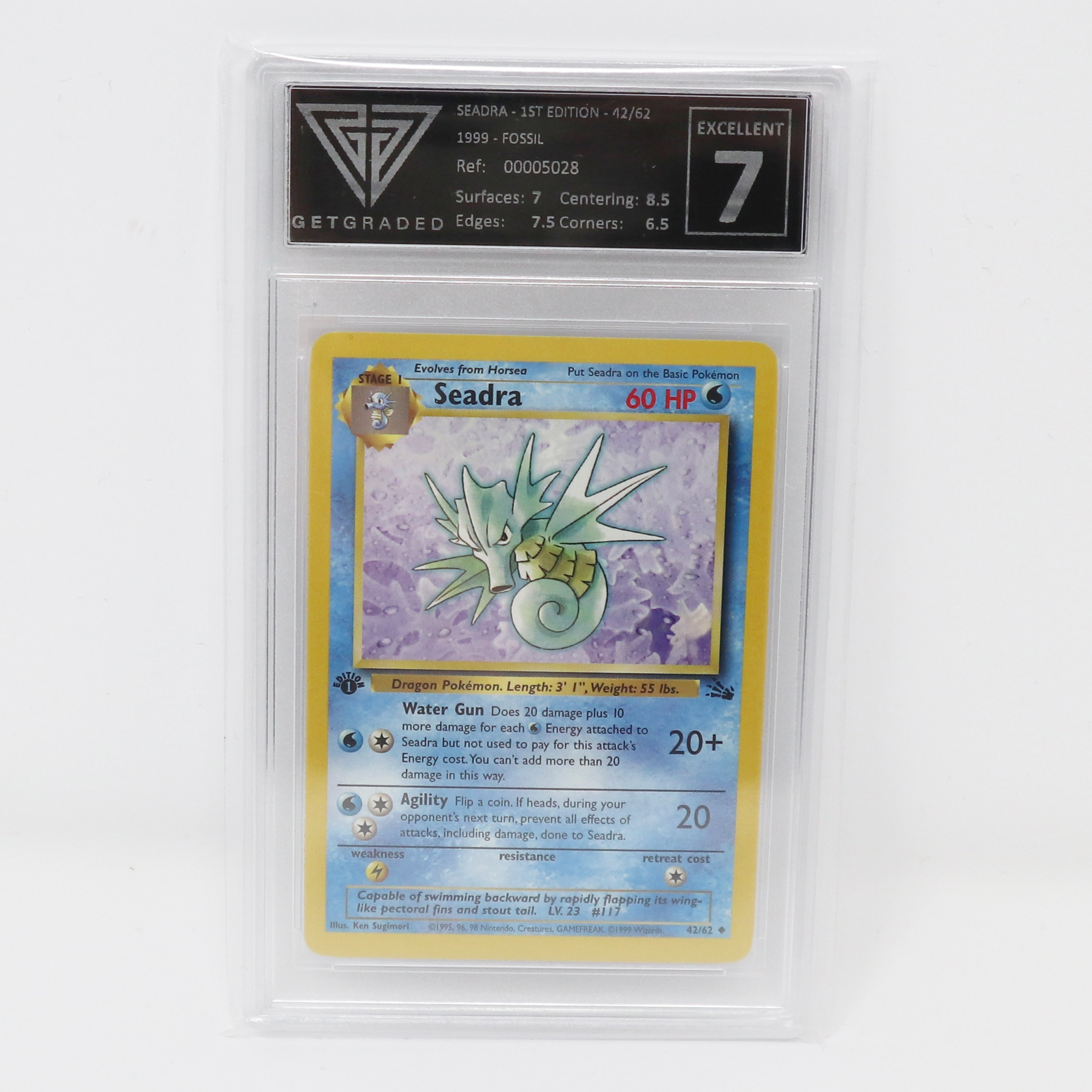 Vintage 1999 90s Nintendo Pokemon Seadra 1st Edition 42/62 Fossil Trading  Game Card Get Graded Excellent 7 Rare - Etsy