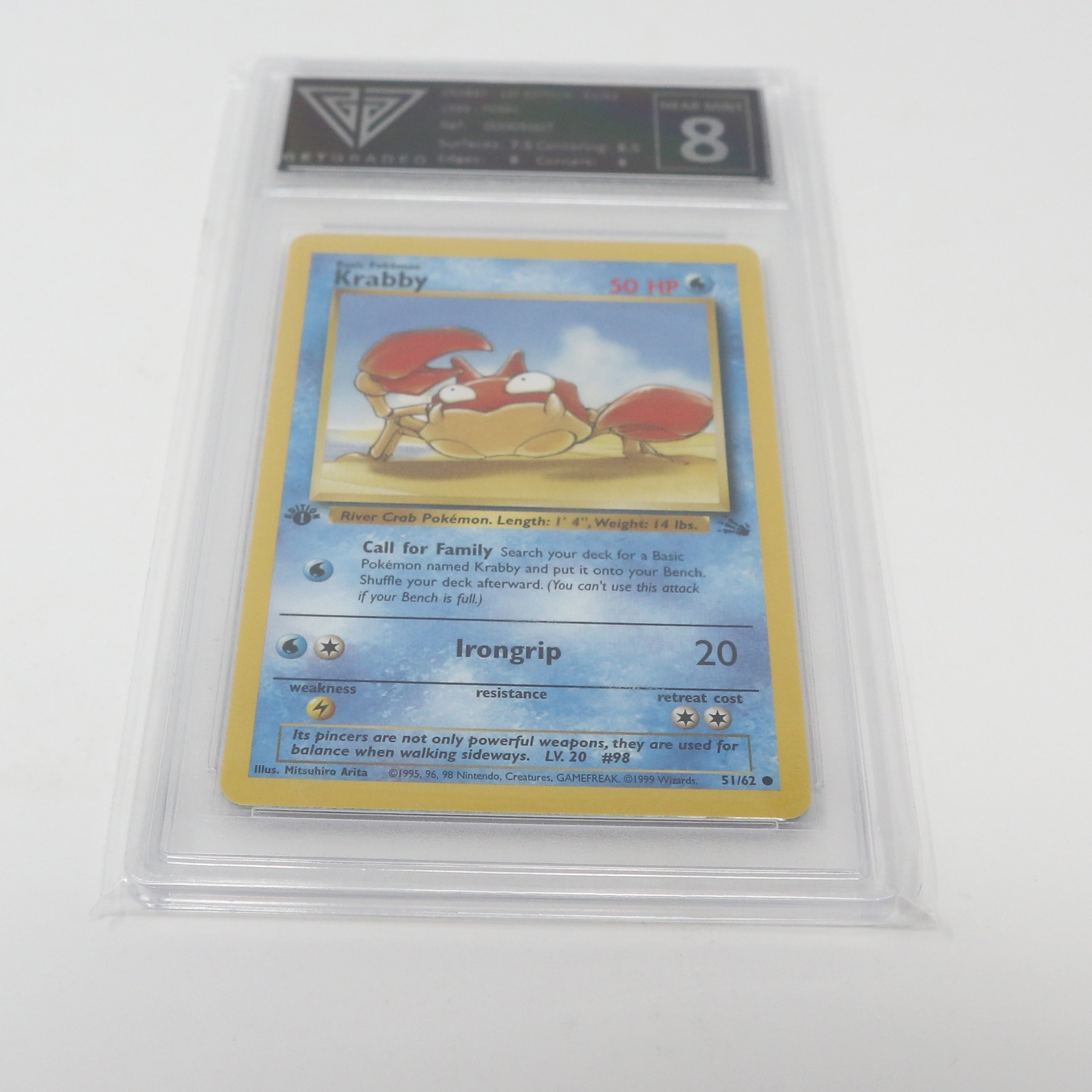 1999 krabby pokemon card value Kingler Krabby Pokmon Trading Card Lot Vintage 1999 Base Set Original TCG  90's