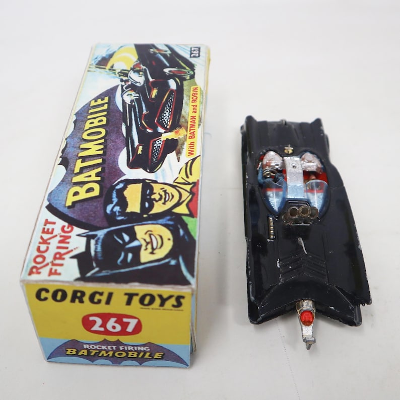 Vintage Corgi Toys 267 Batmobile Die-cast Car Vehicle Batman & Robin ...