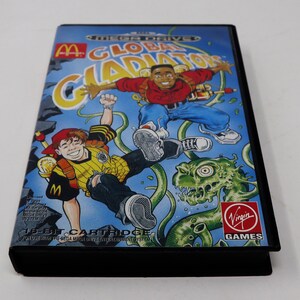 Vintage 1993 90s Sega Mega Drive Megadrive McDonald's Global Gladiator 16-Bit Cartridge Video Game Boxed Pal 1 Player image 5