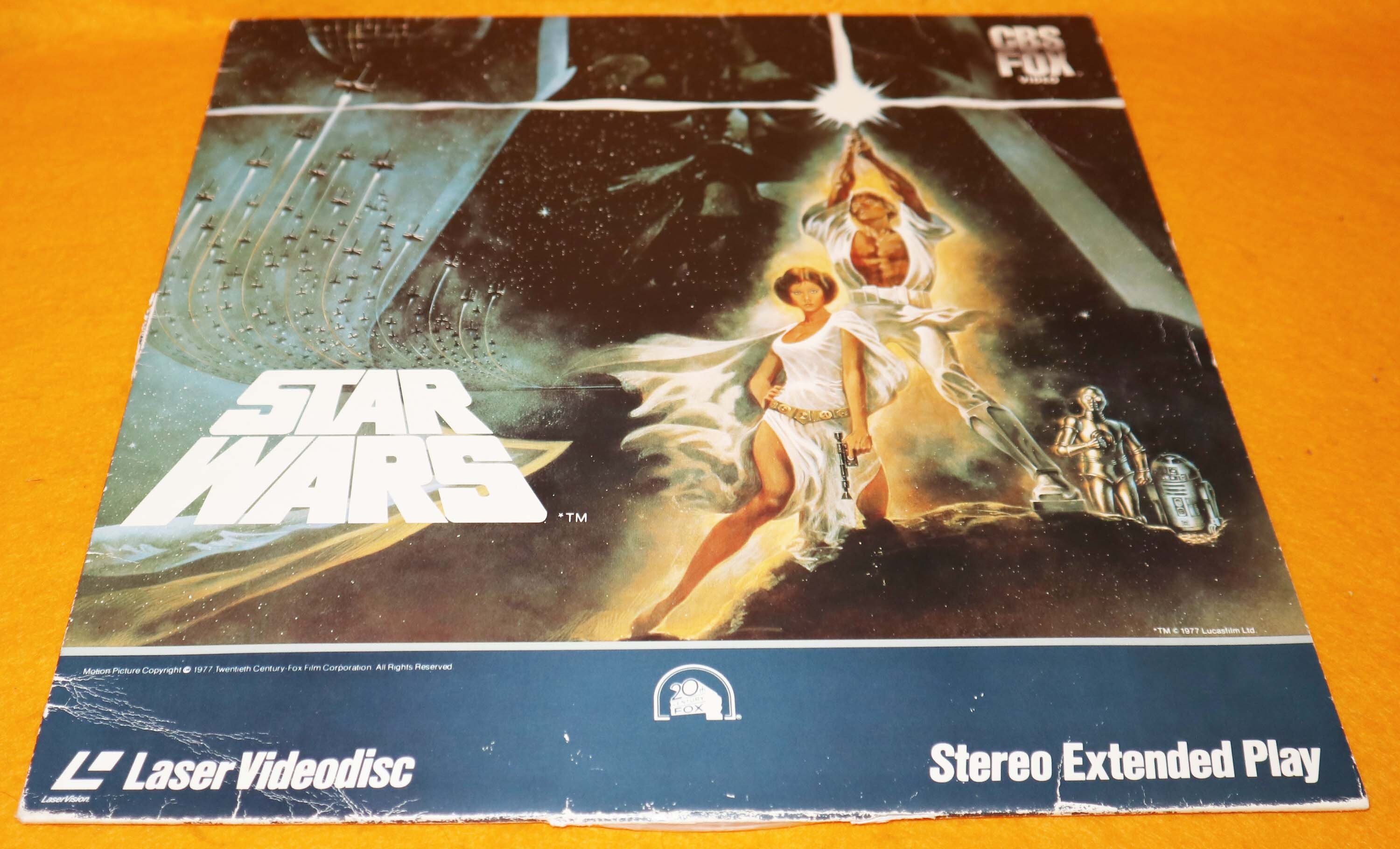 Vintage 1983 CBS Fox Video Star Wars Laser Disc Laserdisc LD