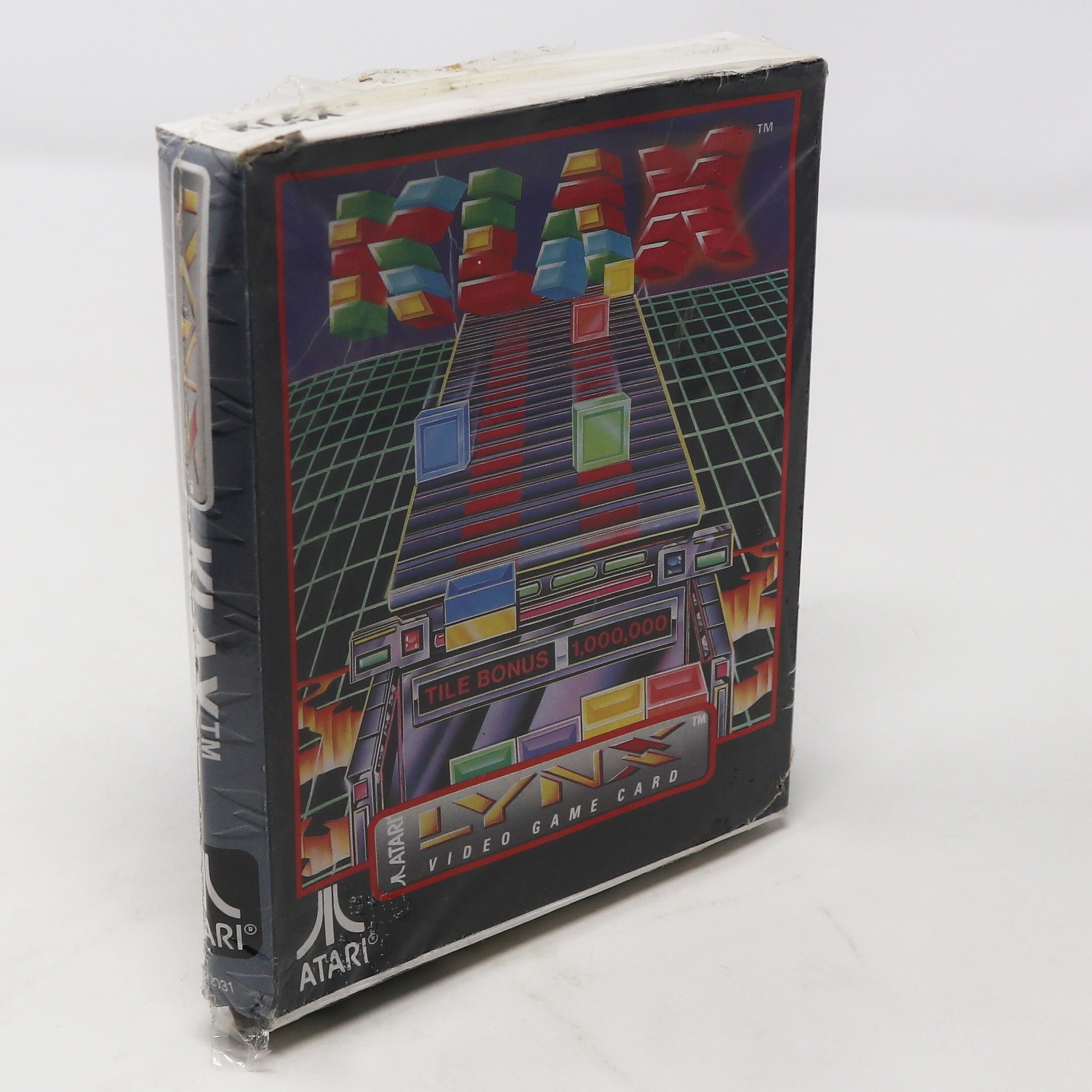 Vintage 1990 90s Atari Lynx Handheld Klax Video Game Card Boxed