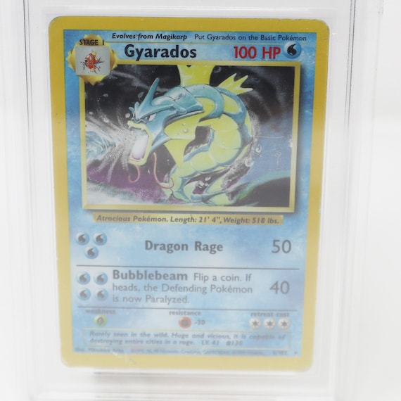 Vintage 1999 90s Nintendo Pokemon Gyarados 6/102 Base Trading Game