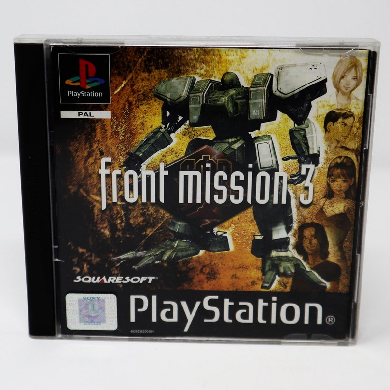 Vintage 2000 Playstation 1 PS1 Front Mission 3 Video Game Pal Version Black Label 1 Player image 1