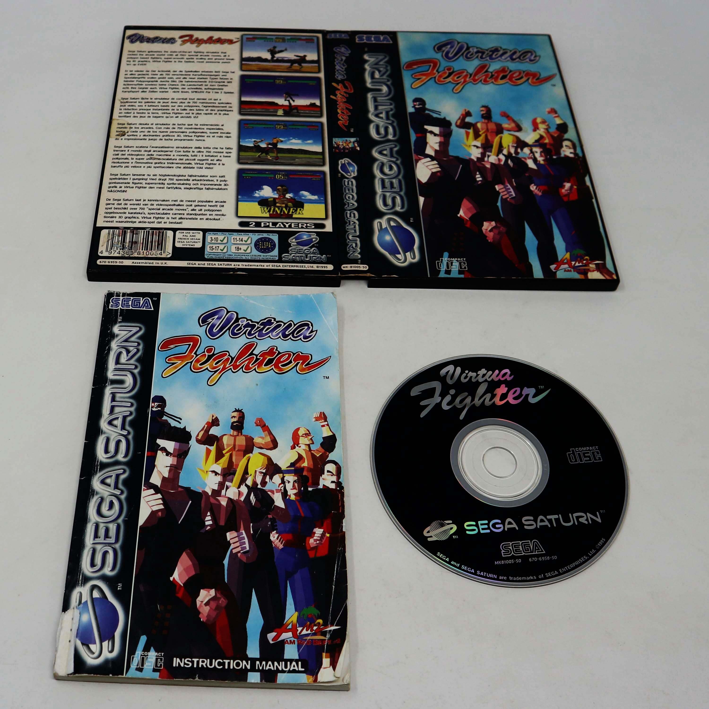 Sega Saturn Virtua Fighter Remix - PAL - Complet Et Fonctionnel