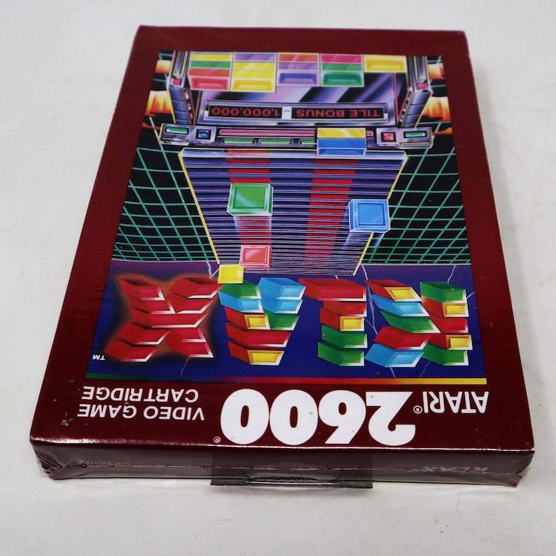 Vintage 1990 90s Atari 2600 Klax Video Game Cartridge for the Atari ...