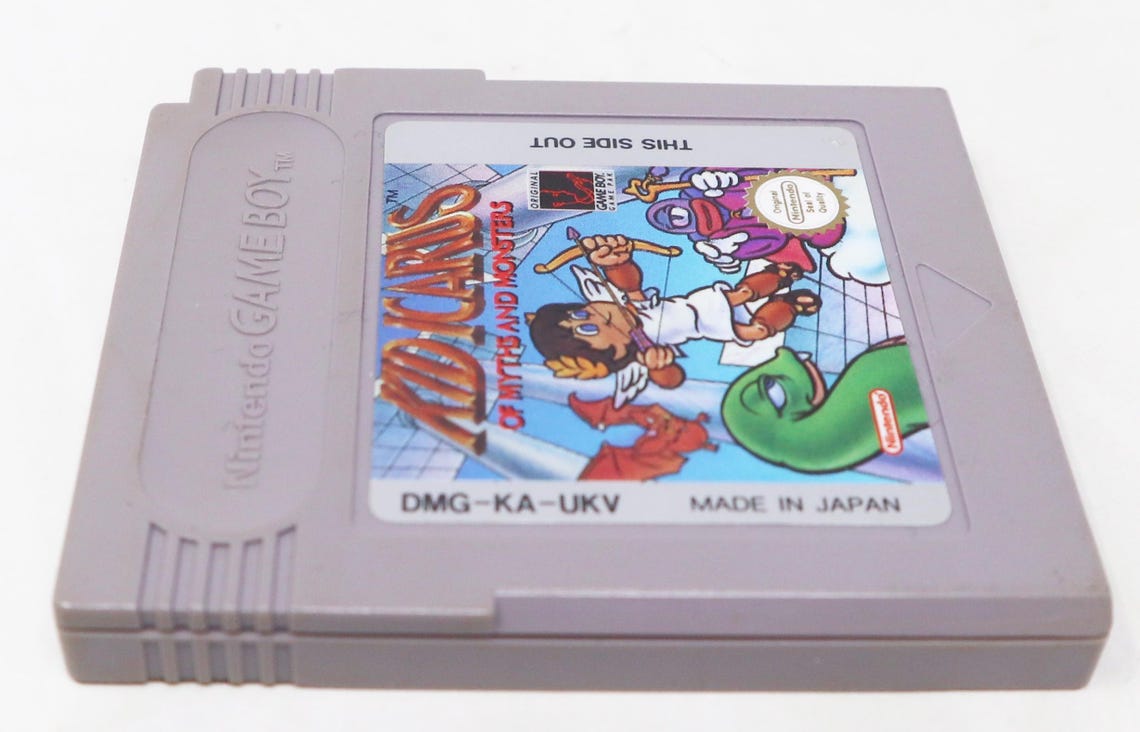 Vintage 1990s Game Boy Compact Video Game System Kid Icarus Of Myths And Monsters Cartridge Video Game Pal UK Version Retro, photo 4 of 5