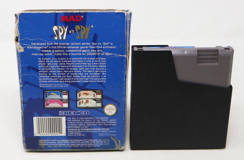 Vintage 1990 90s Nintendo Entertainment System NES Spy vs. Spy Video Game Boxed Pal image 8