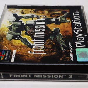 Vintage 2000 Playstation 1 PS1 Front Mission 3 Video Game Pal Version Black Label 1 Player image 4
