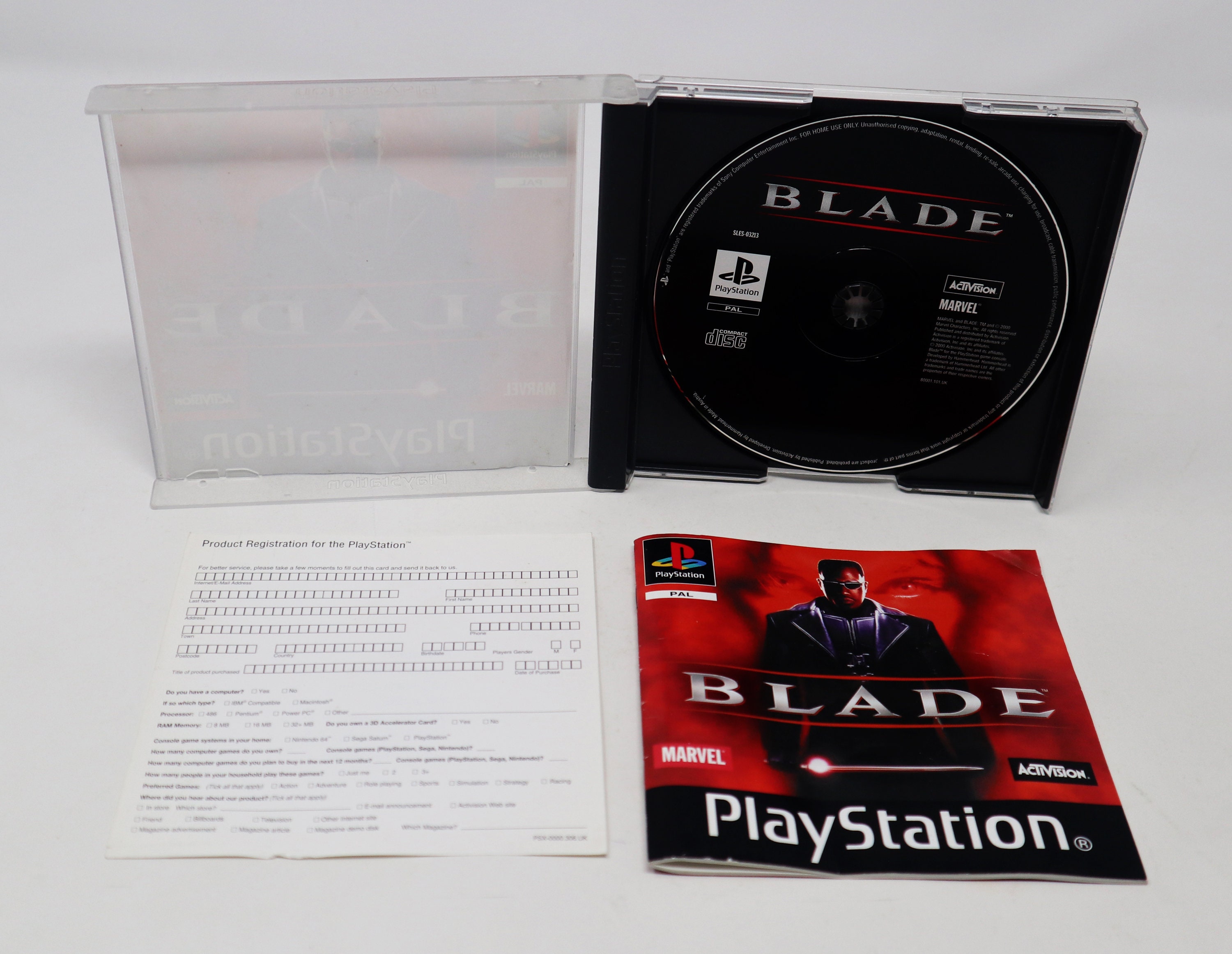 Vintage 2000 Playstation 1 PS1 Blade Video Game Pal Version Vintage 2000 Playstation 1 PS1 Blade Video Game Pal Version