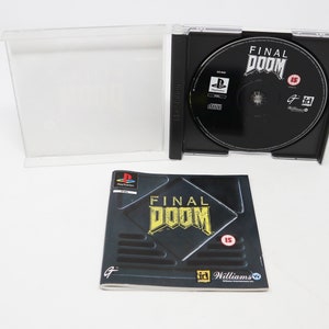 Vintage 1996 90s Playstation 1 PS1 Final Doom Video Game Pal Version 1 Player image 7