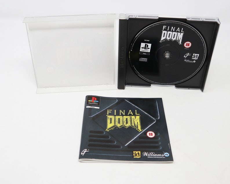 Vintage 1996 90s Playstation 1 PS1 Final Doom Video Game Pal Version 1 Player image 7