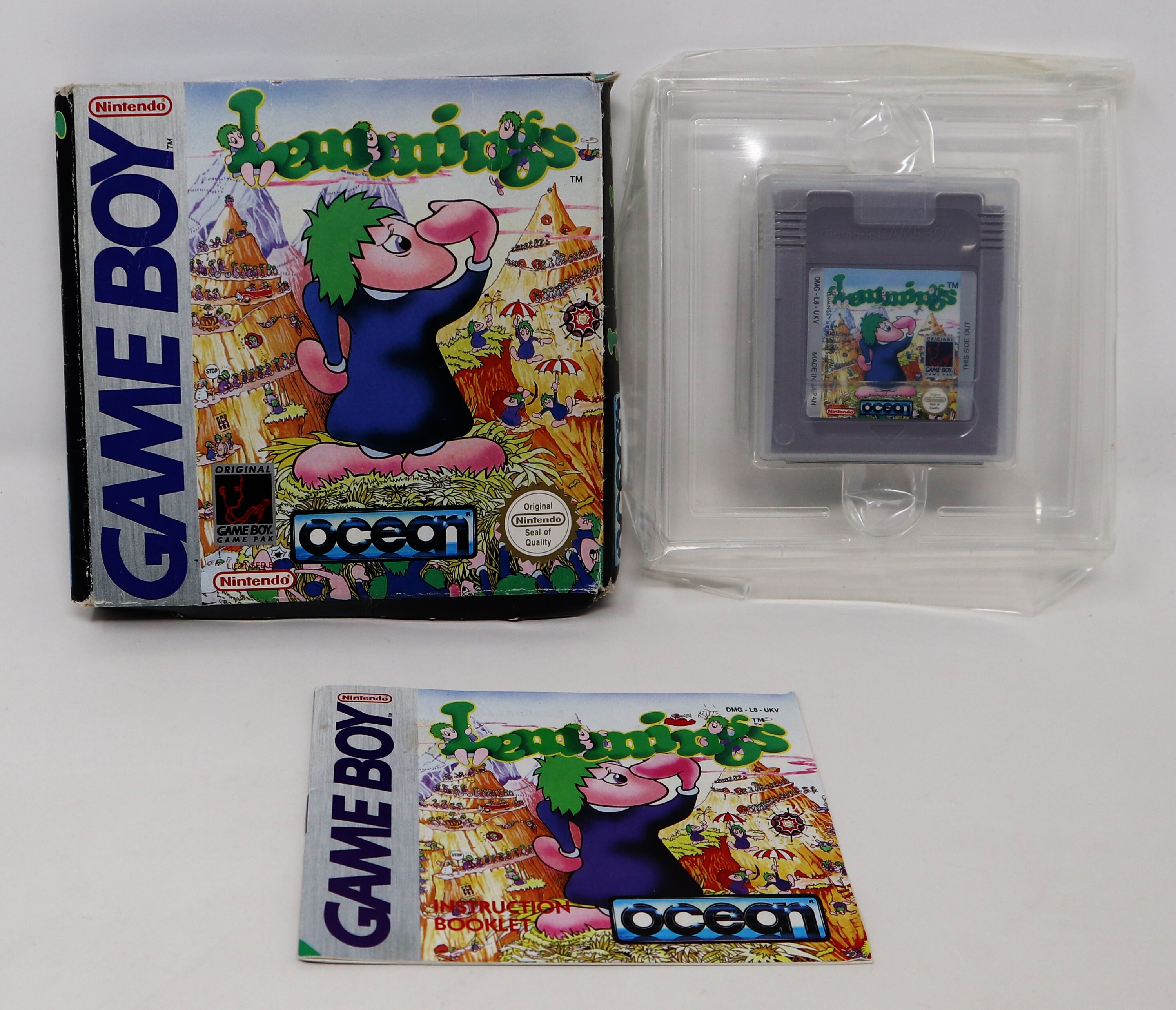 Vintage 1994 90s Game Boy Compact Video Game System Lemmings 2 