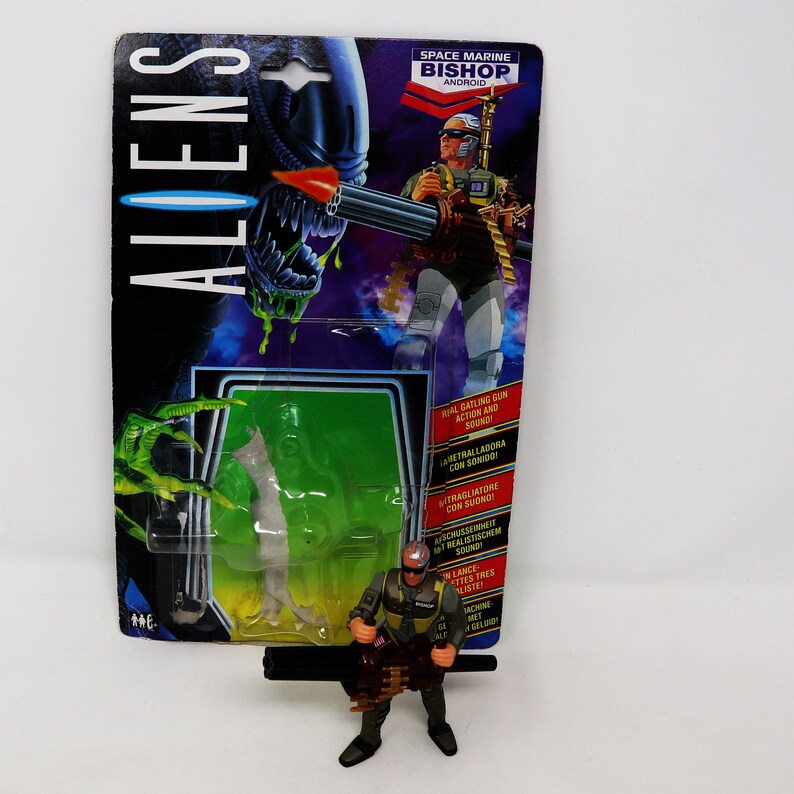Vintage 1992 90s Kenner Aliens Space Marine Bishop Android Action ...