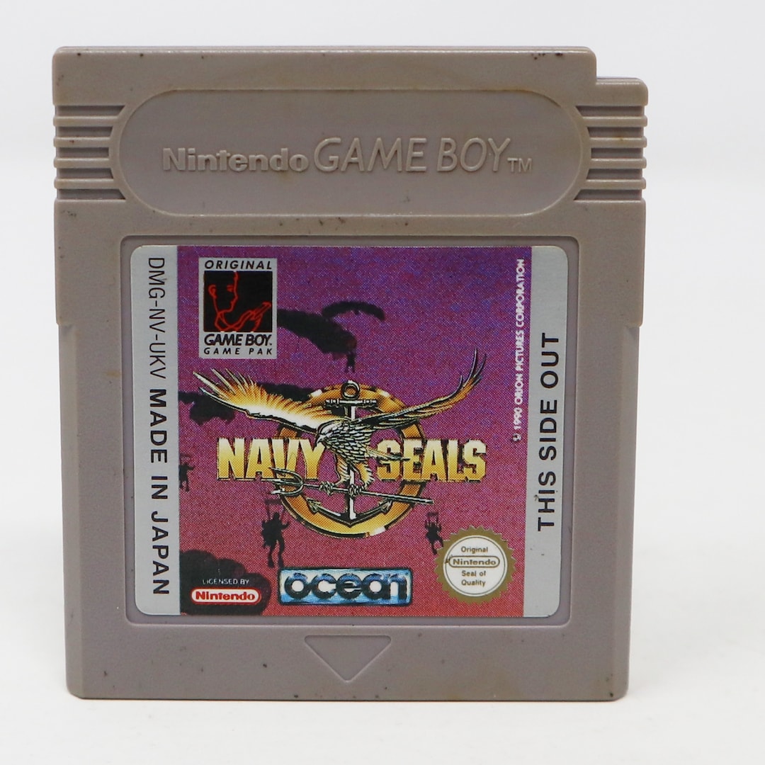Vintage 1990s Game Boy Compact Video Game System Navy Seals Cartridge ...
