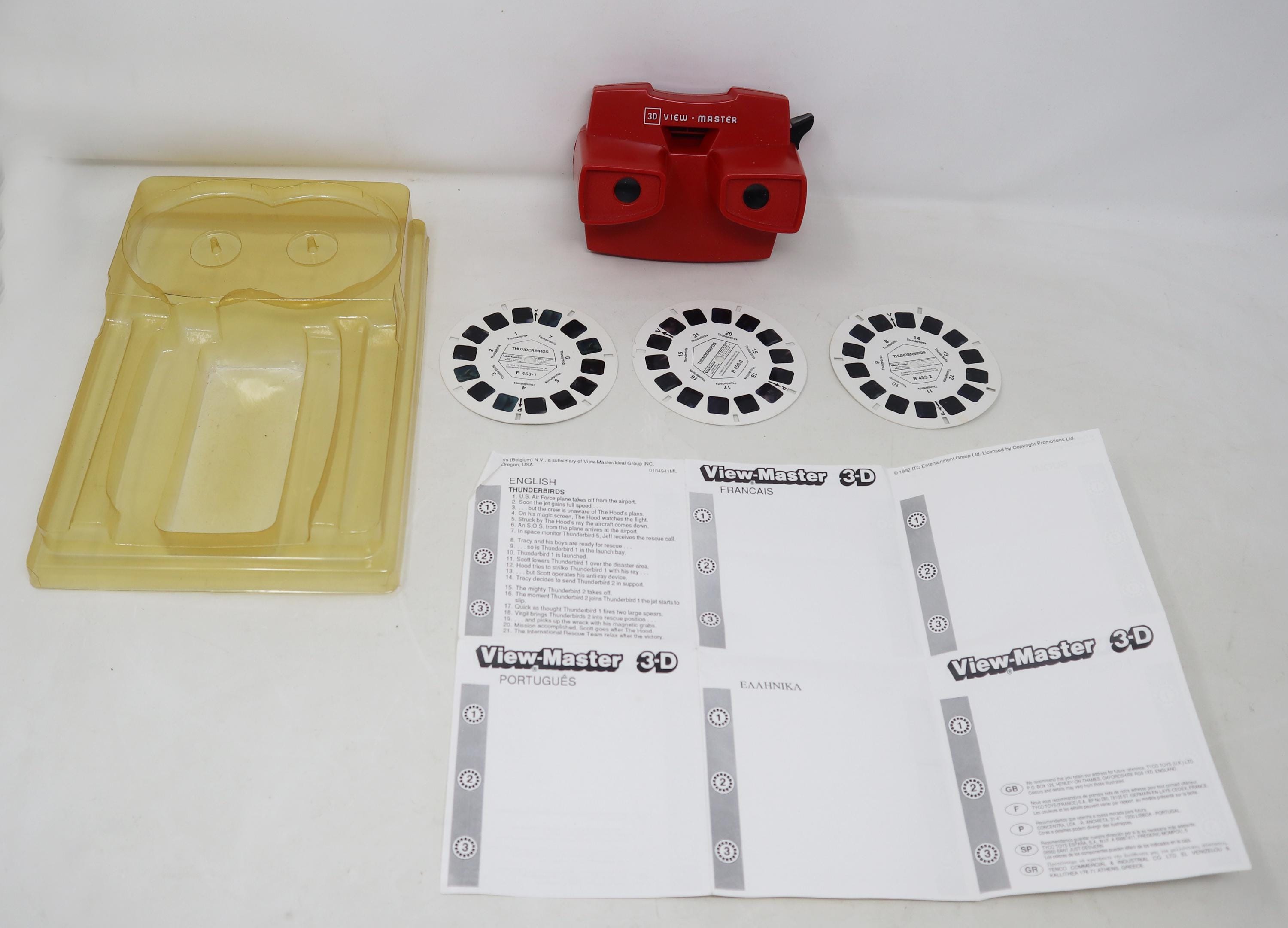 Vintage 1992 90s Tyco Thunderbirds View-master 3-D 3D + Reels