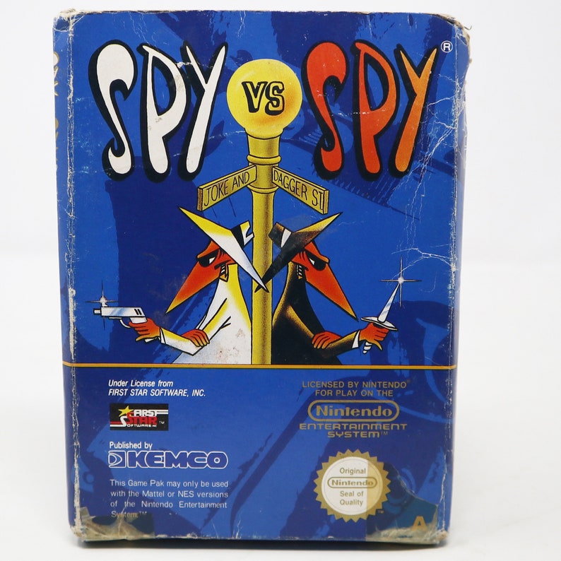 Vintage 1990 90s Nintendo Entertainment System NES Spy vs. Spy Video Game Boxed Pal image 1