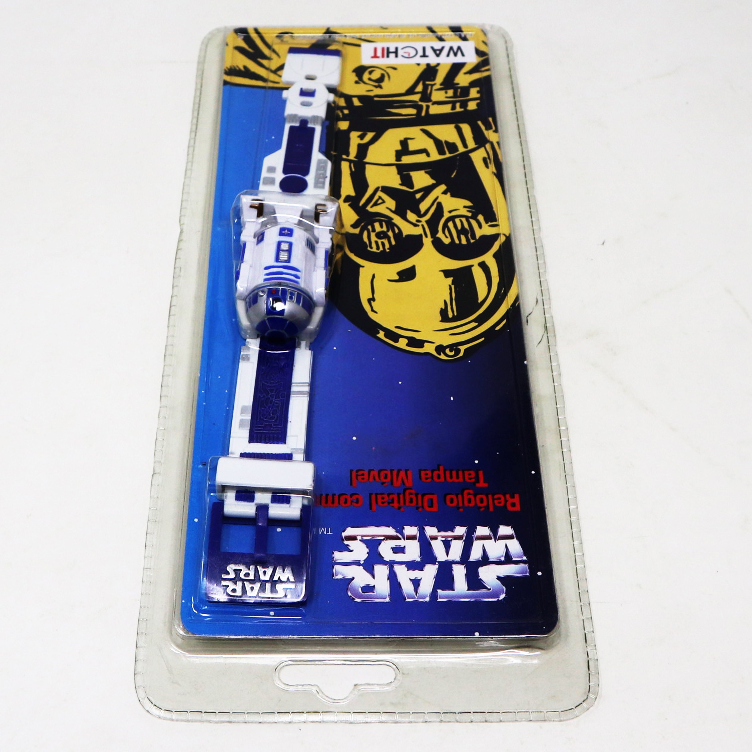 Vintage 1997 90s Watchit Star Wars R2-DR LCD Digital Watch Carded