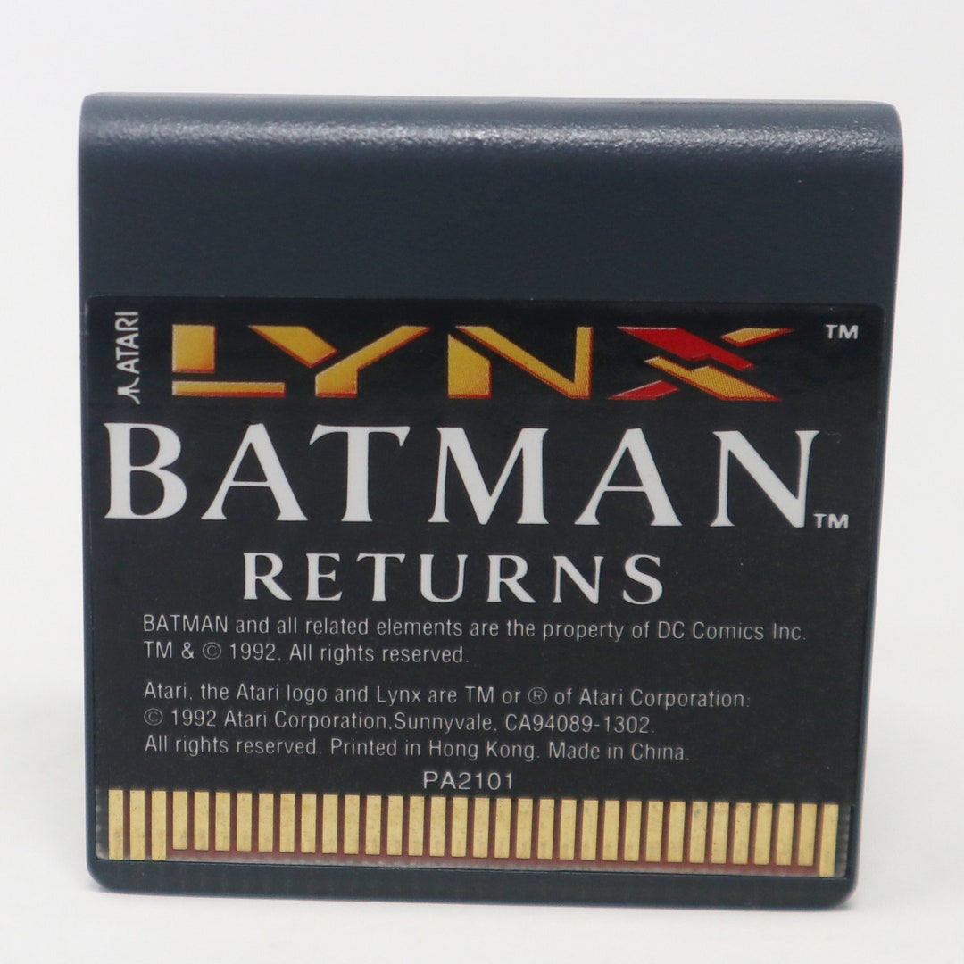 Vintage 1992 90s Atari Lynx DC Comics Batman Returns Video Game Card ...