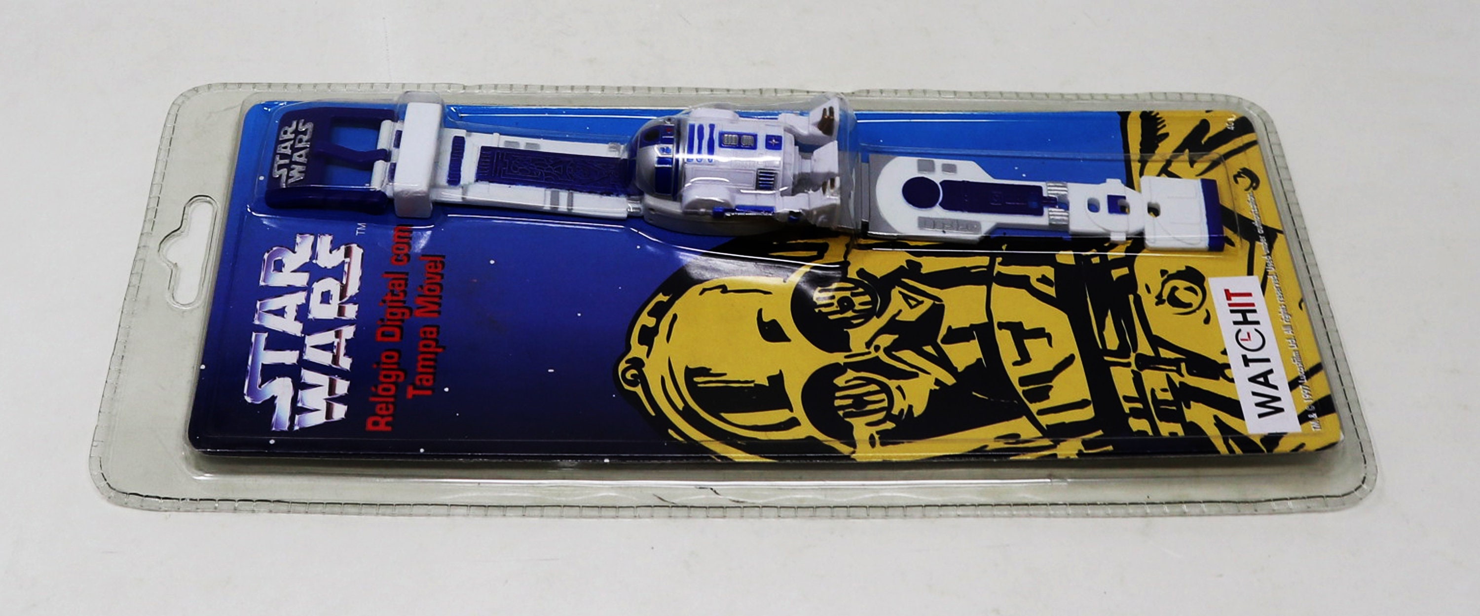 Vintage 1997 90s Watchit Star Wars R2-DR LCD Digital Watch