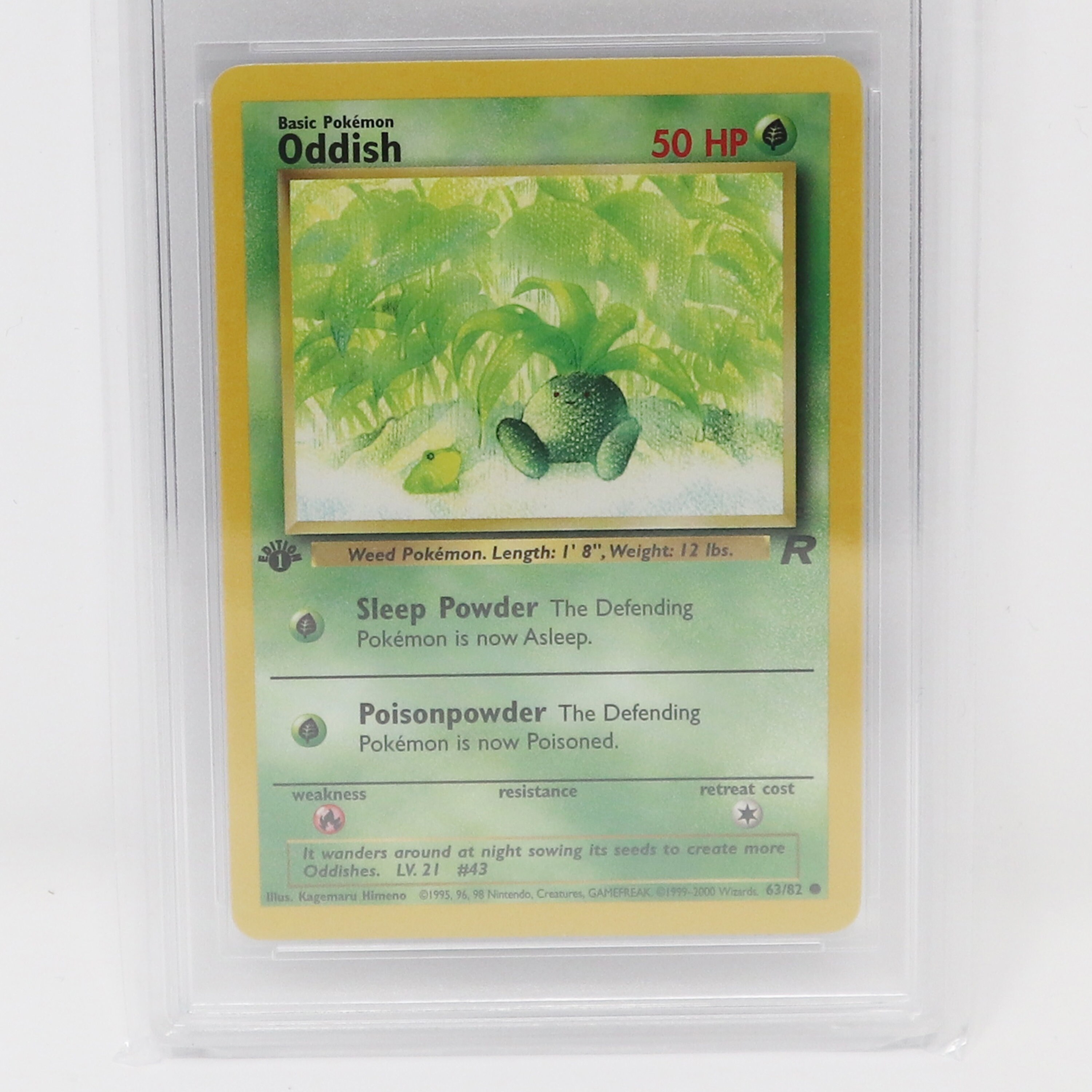 Vintage 2000 Nintendo Pokemon Oddish 1st Edition 63/82 Team