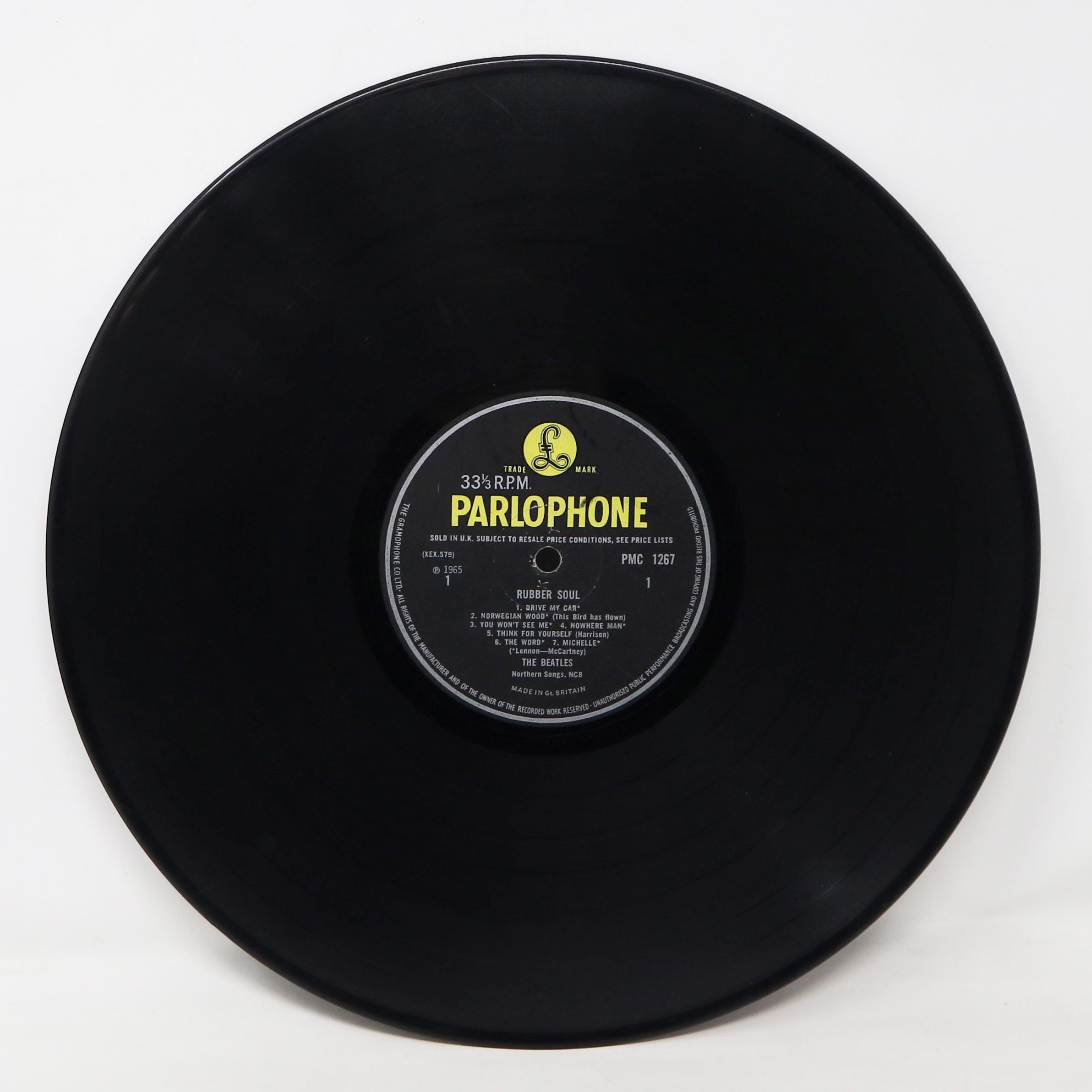 Vintage 1966 60s EMI Parlophone Records the Beatles - Rubber Soul 12 ...