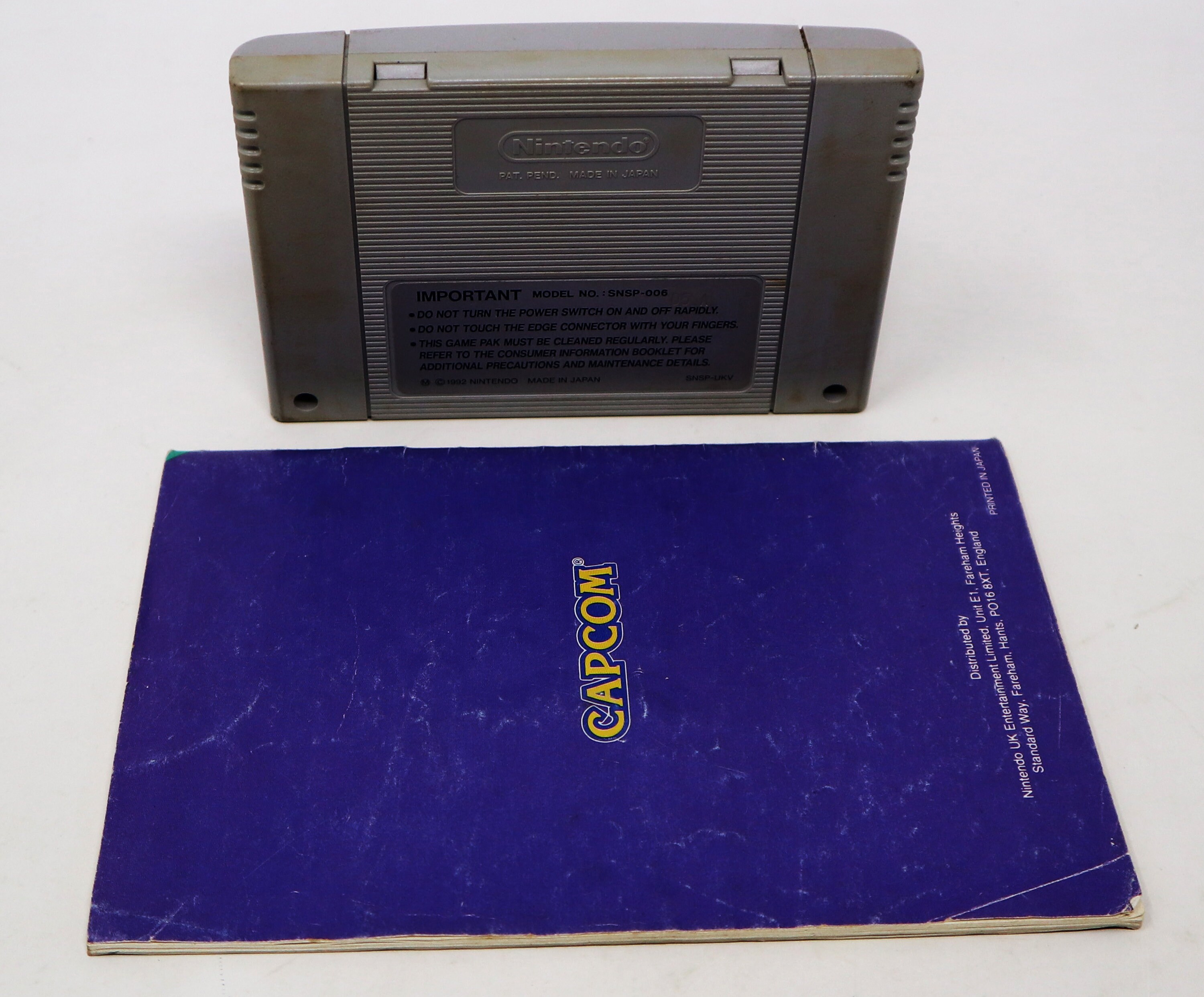 Street Fighter II Super Famicom Reg Card Boxed 1992 Capcom