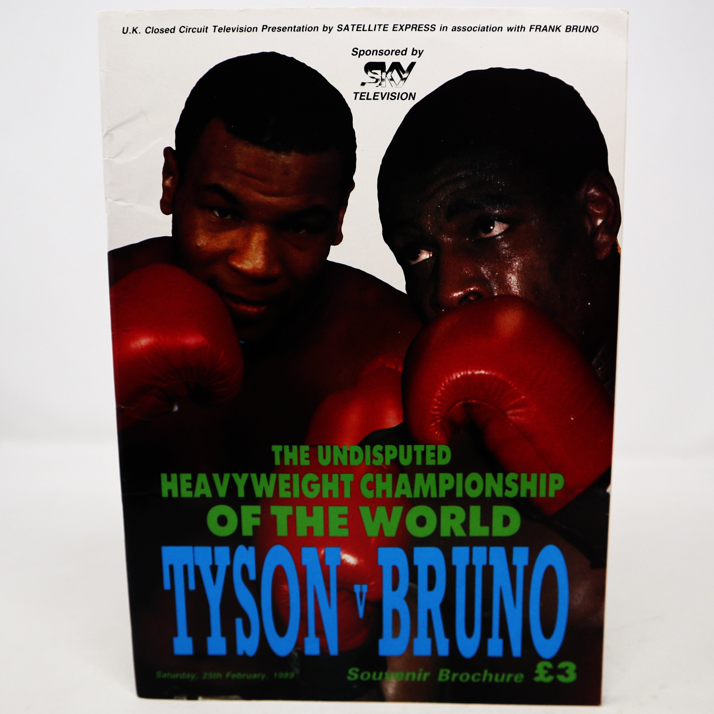 Vintage World Heavyweight Championship Boxing Mike Tyson vs. Frank Bruno Saturday 25th February 1989 Las Vegas Hilton Programme Program Book