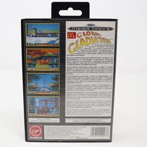 Vintage 1993 90s Sega Mega Drive Megadrive McDonald's Global Gladiator 16-Bit Cartridge Video Game Boxed Pal 1 Player image 6