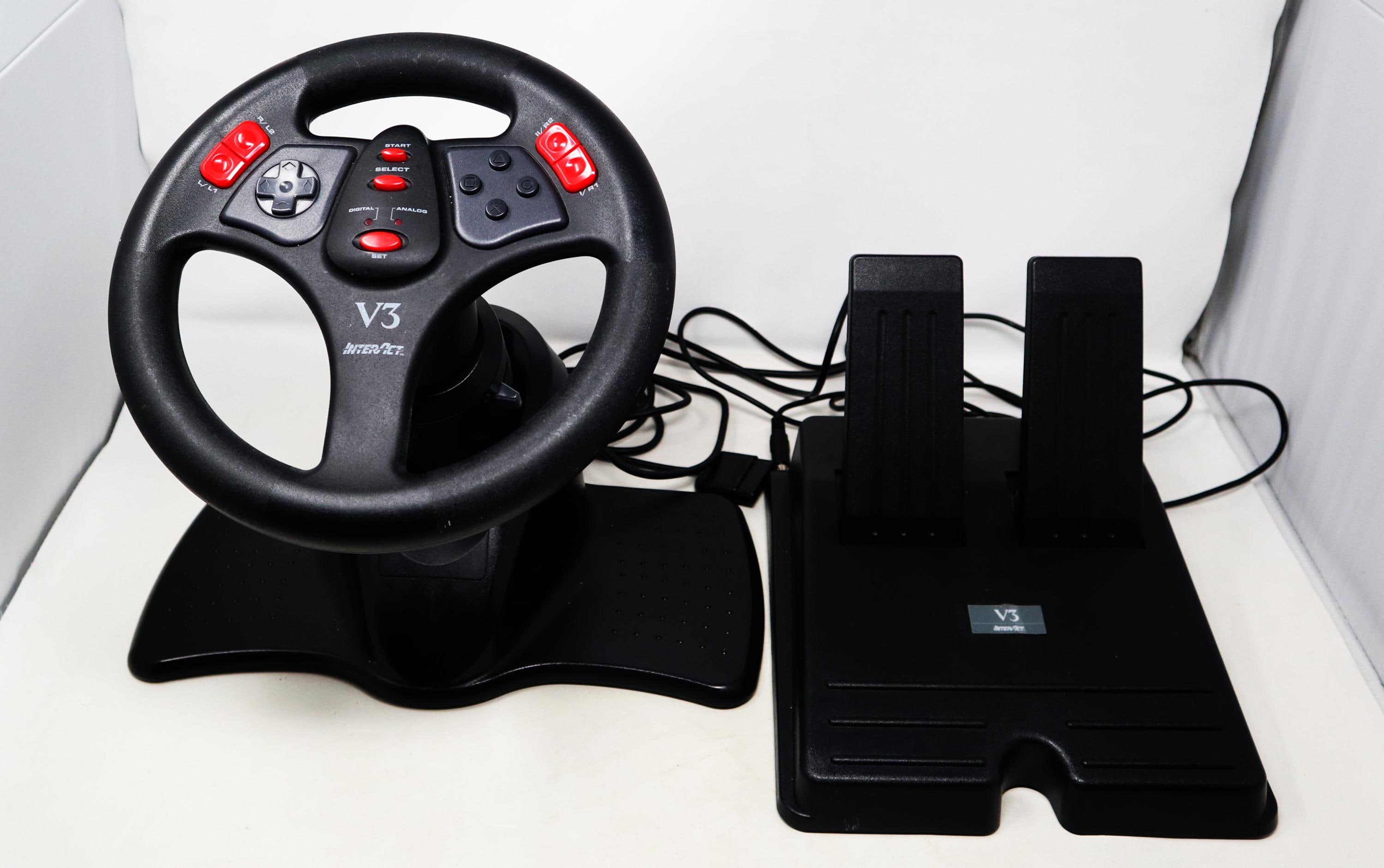 Volant Gamester LMP PSX Wheel Avec Jeu V-Rally Gamester PS1 - Très Bon état - PlayStation 1