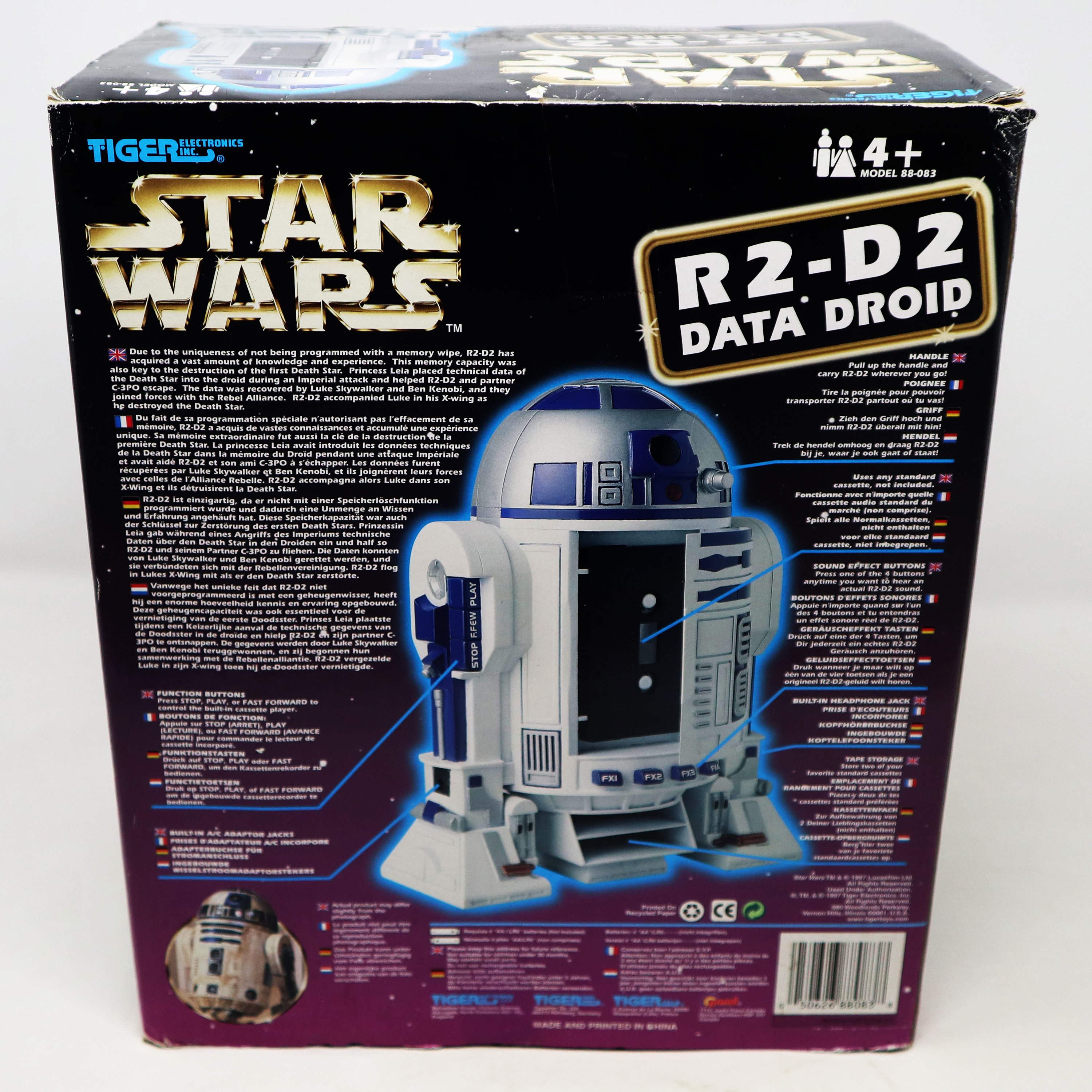 Vintage 1997 90s Tiger Electronics Star Wars R2-D2 Data Droid 11.5