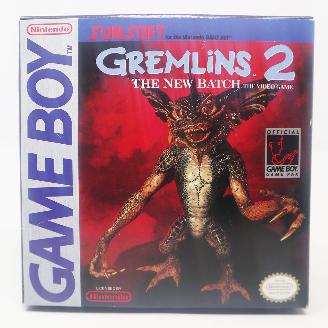 Vintage 1990 90s Nintendo Game Boy Compact Video Game System Gremlins 2 ...