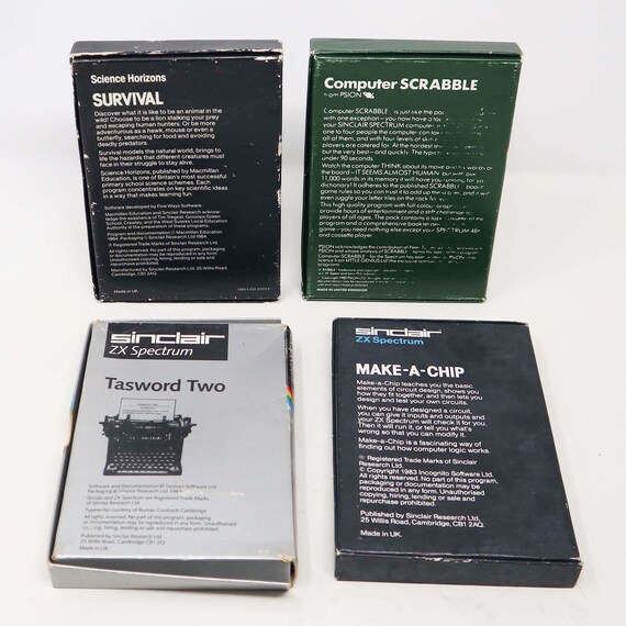 Vintage 1980s 80s Sinclair ZX Spectrum 48K Survival