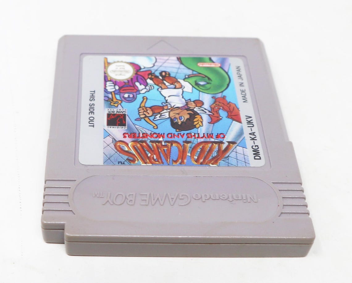 Vintage 1990s Game Boy Compact Video Game System Kid Icarus Of Myths And Monsters Cartridge Video Game Pal UK Version Retro, photo 2 of 5