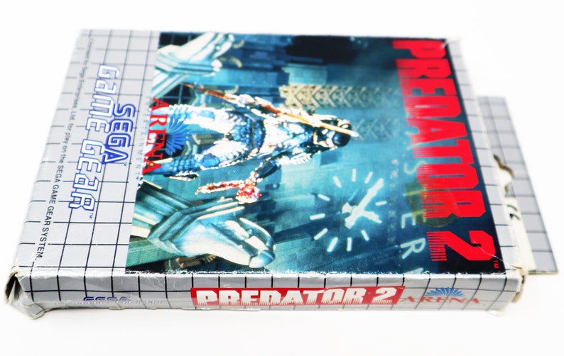 Vintage 1992 90s Sega Game Gear Predator 2 Cartridge Video Game Boxed Pal image 3
