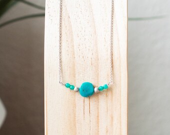 Turquoise Choker Necklace, Genuine Turquoise Jewelry, Turquoise Necklace, Turquoise Choker Necklace, Dainty Turquoise, Women Choker Necklace