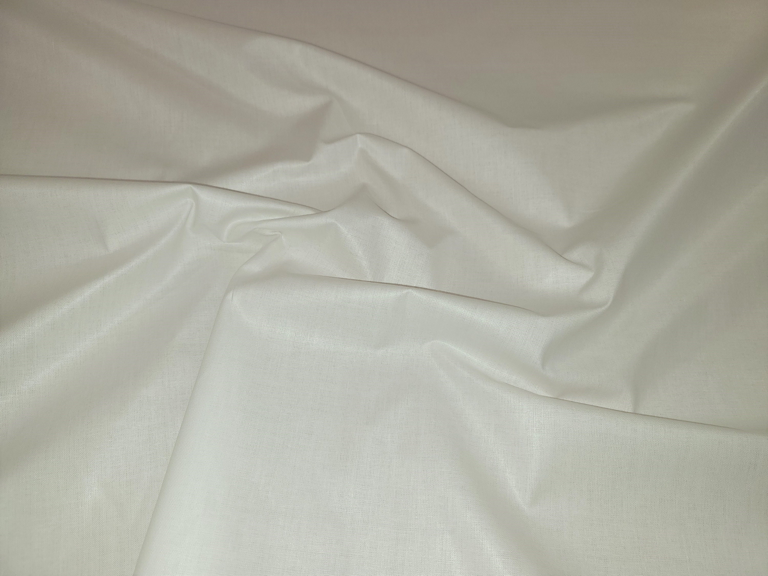 Polyester Polyana White Artificial Silk Fabric by the yard
