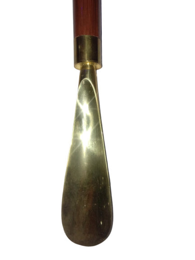 20 Shoe Horn Horse Head Handle Golden in Brass /& Wood Shaft