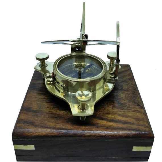 Antique Nautical BRASS SUNDIAL COMPASS Maritime Vintage Style 4/" Nautical Decor