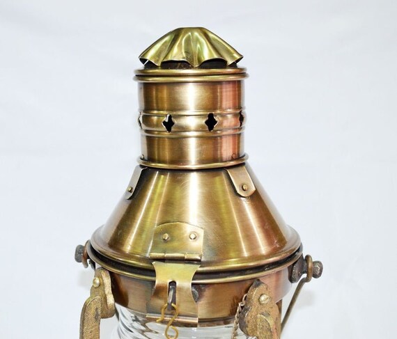 NAntique Marine Ship Lantern Boat Light Anchor Lamp Cargo Ship Oil Kerosene Lamp