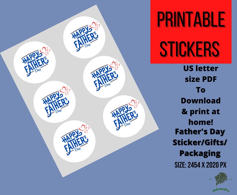 Printable Sticker Sheet Us Letter Size Digital Download Stickers, Happy ...
