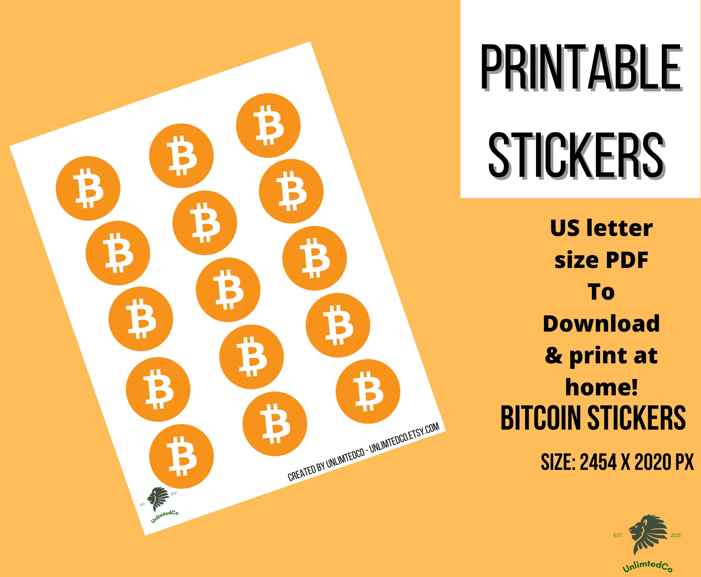 Printable Sticker Sheet Us Letter Size Digital Download - Etsy